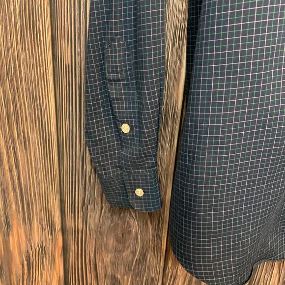 Ralph Lauren Mens Blue Check Cotton Long Sleeve Button Blake Medium Fits Like XL - Picture 5 of 9